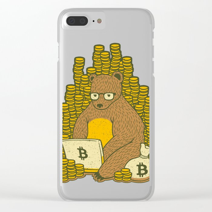 Bitcoin Miner T Shirt Bear Clear Iphone Case - 
